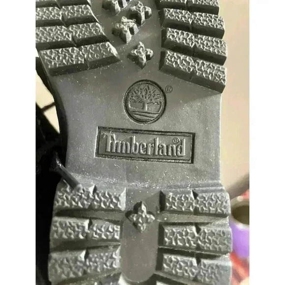 Timberland Black Leather Field Boots 15806 Hiking Outdoor Toddler Boy SZ 7.5 EUC - Picture 6 of 8